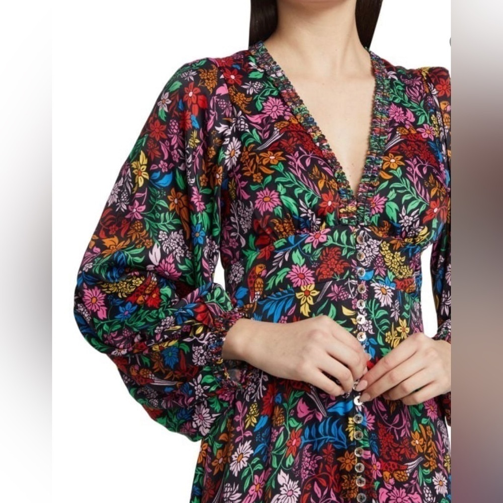 NEW Farm Rio Tropical Garden Midi Dress Size Small - Picture 4 of 8